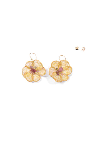 Pink Hana Pendant Earrings
