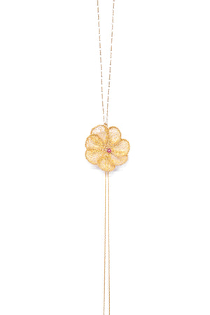 Red Camelia Necklace