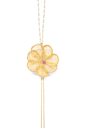 Red Camelia Necklace