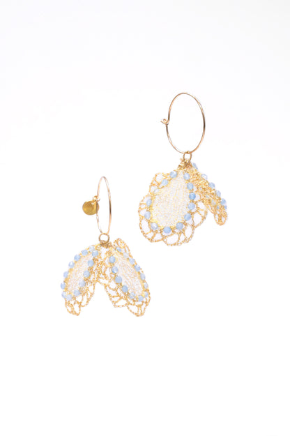 Light Blue Butterfly Earrings