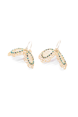 Blue-Green Butterfly Earrings
