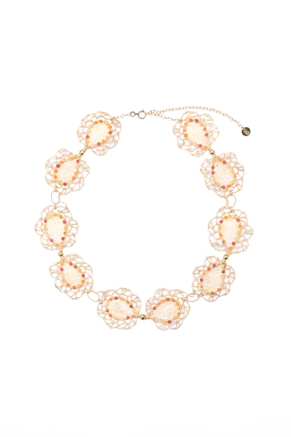 Orange Dancing Butterfly Necklace
