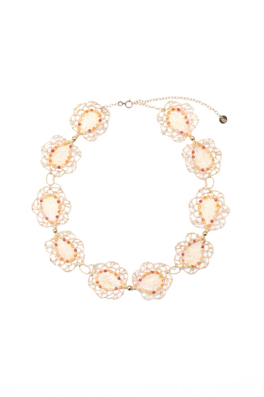 Orange Dancing Butterfly Necklace