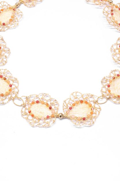 Orange Dancing Butterfly Necklace