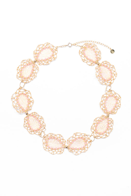Pink Dancing Butterfly Necklace