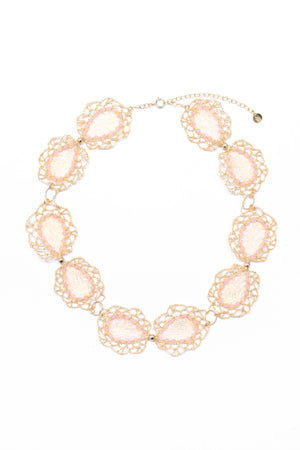 Pink Dancing Butterfly Necklace