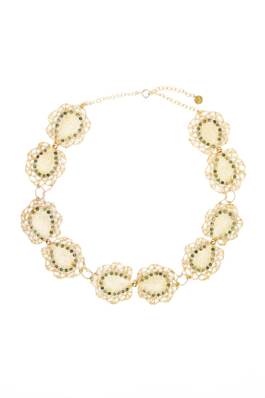 Green Dancing Butterfly Necklace