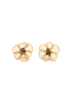 Green Hana Stud Earrings