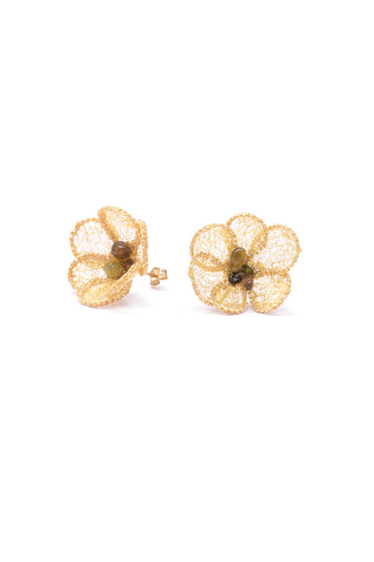 Green Hana Stud Earrings