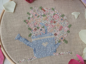 The Floral Watering Can - Cross Stitch Kit