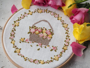 The Rose Wreath - Cross Stitch Kit