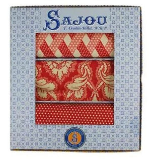 Red Damas Cotton Fabric Assortment