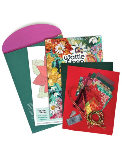 Poinsettia Slow-Stitching Kit