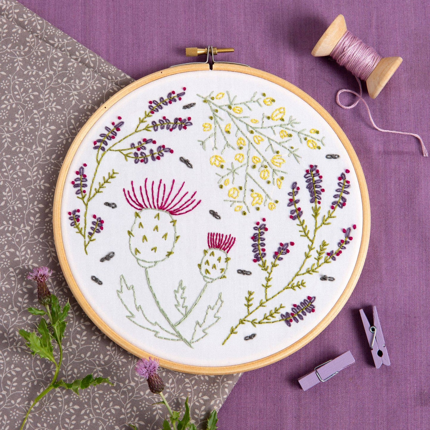 Highland Heathers - Embroidery Kit