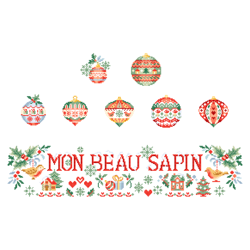 Pretty Christmas Tree Tea Towel