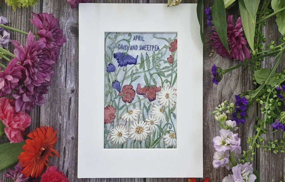 April - Sweet Pea and Daisy