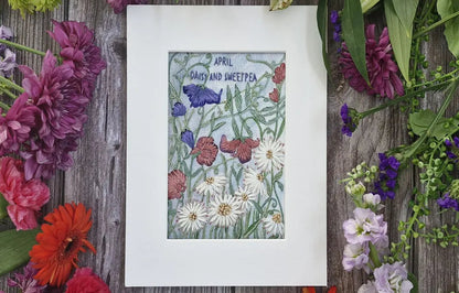 April - Sweet Pea and Daisy