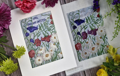 April - Sweet Pea and Daisy