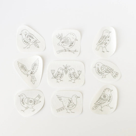 Folk Birds - Stick and Stitch Embroidery Patterns