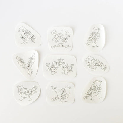 Folk Birds - Stick and Stitch Embroidery Patterns