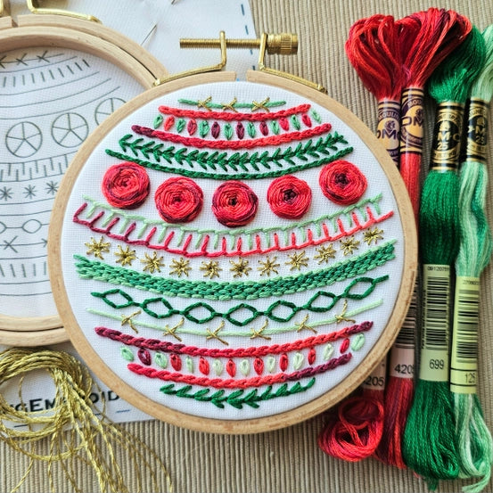 Deck the Halls - Embroidery Ornament Kit