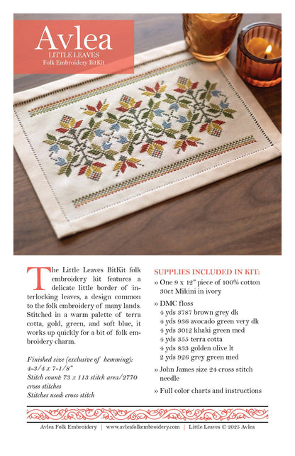 Little Leaves - Folk Embroidery Kit