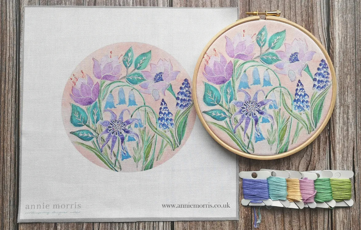 "Bluebells Floral" Embroidery Pattern