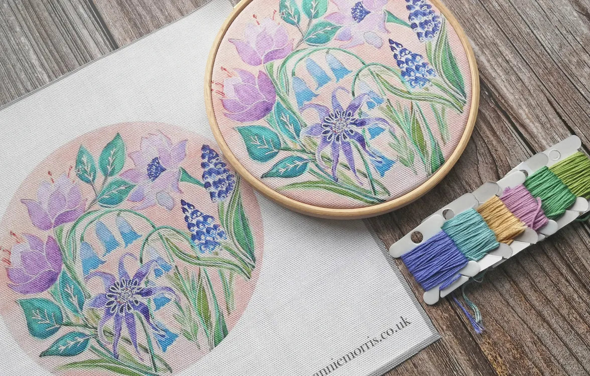 "Bluebells Floral" Embroidery Pattern