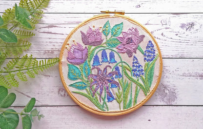"Bluebells Floral" Embroidery Pattern