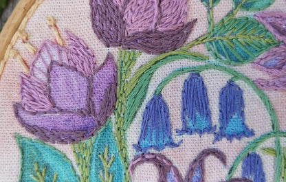 "Bluebells Floral" Embroidery Pattern