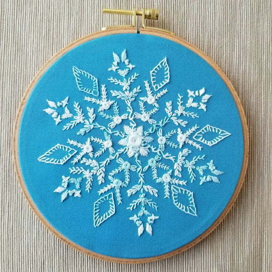 Blue Snowflake Embroidery Kit