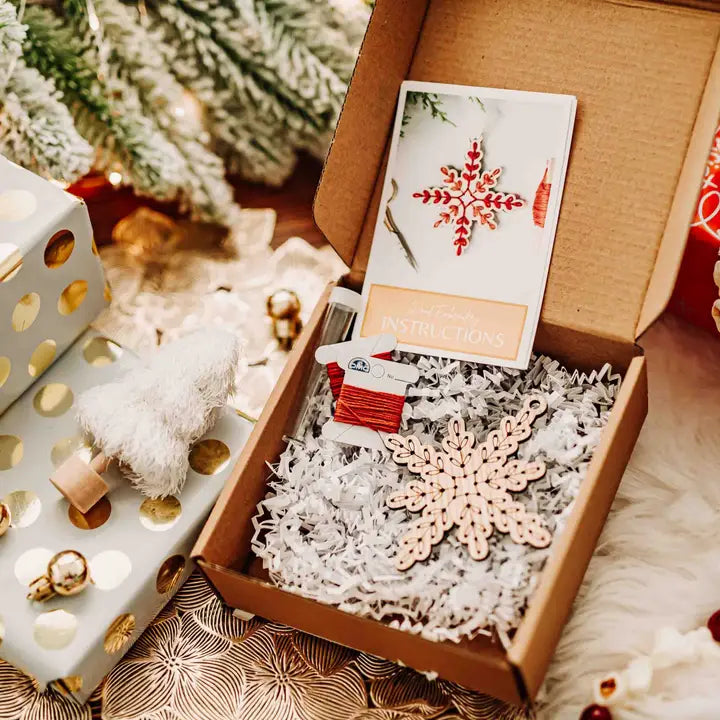 Red Snowflake Ornament - Embroidery Kit