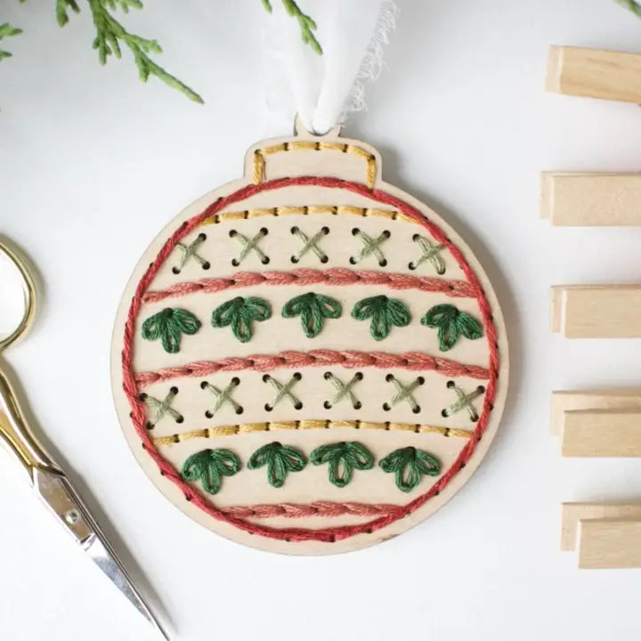 Christmas Ball Ornament - Embroidery Kit