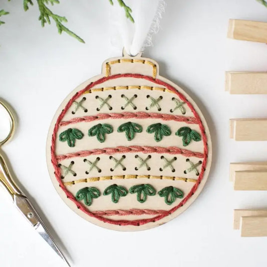 Christmas Ball Ornament - Embroidery Kit