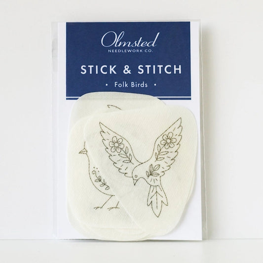 Folk Birds - Stick and Stitch Embroidery Patterns