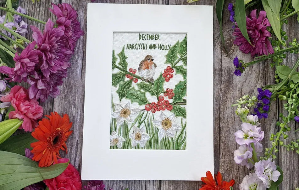 December - Narcissus and Holly