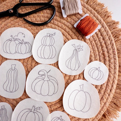 Pumpkins - Stick and Stitch Embroidery