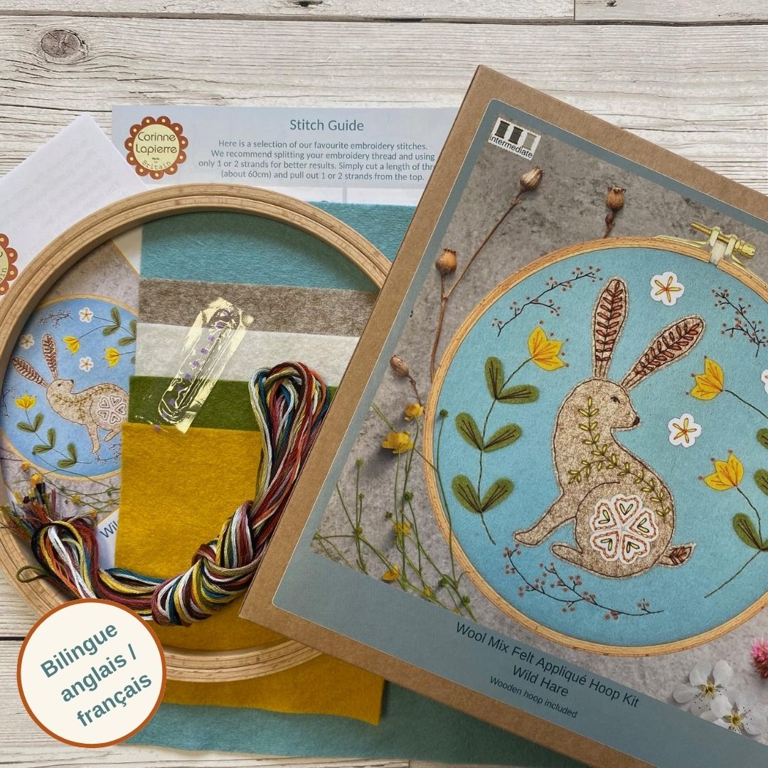 Wild Hare Appliqué Hoop Craft Kit
