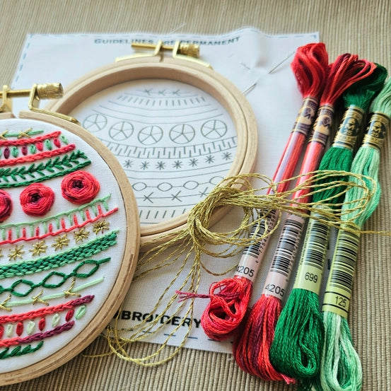 Deck the Halls - Embroidery Ornament Kit