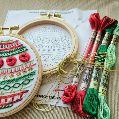 Deck the Halls - Embroidery Ornament Kit