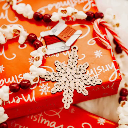 Red Snowflake Ornament - Embroidery Kit