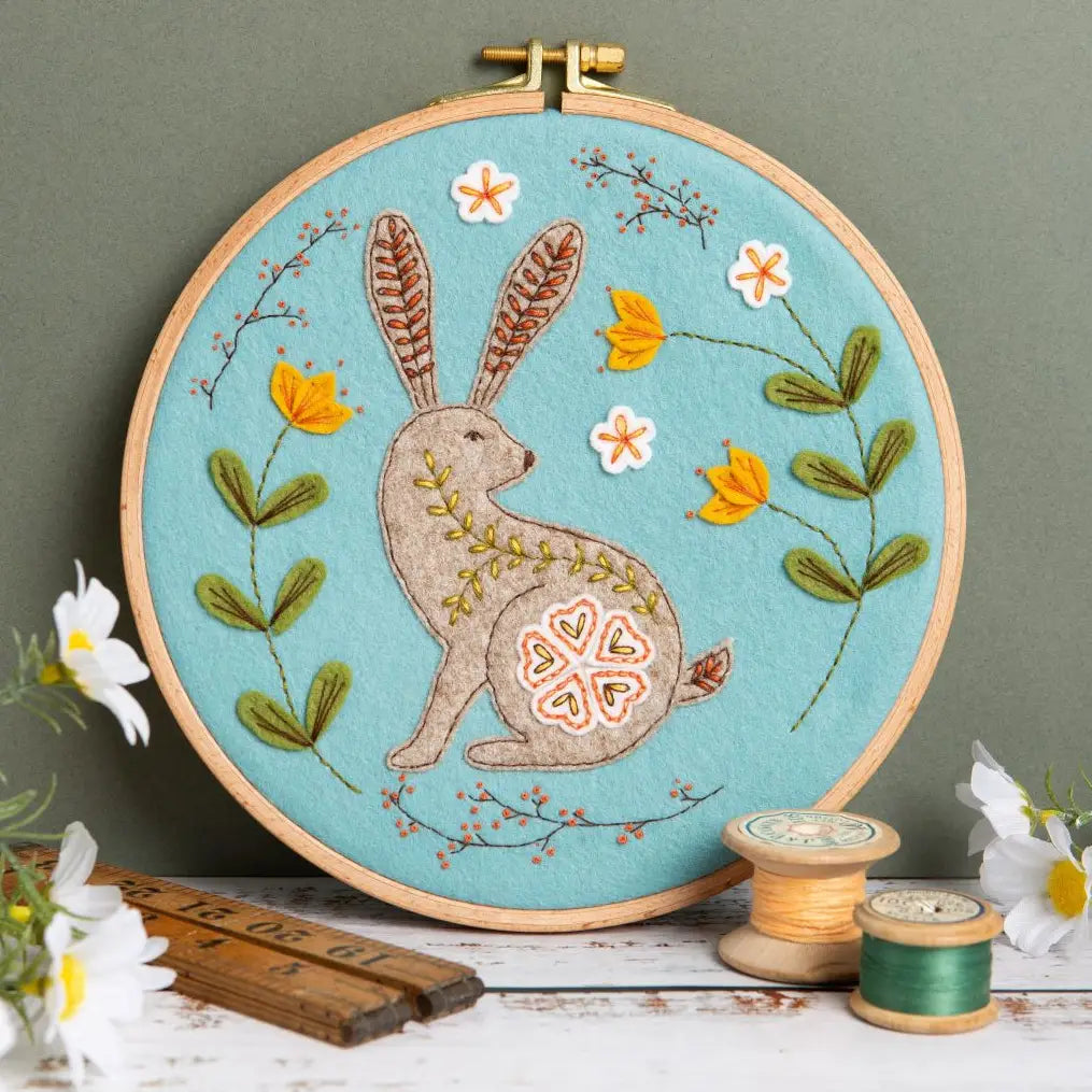 Wild Hare Appliqué Hoop Craft Kit