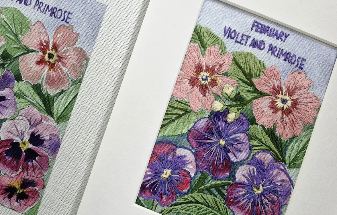 February - Violet and Primrose