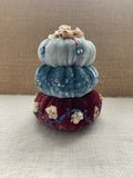 Stacked Turban Pincushion Rosehip & French Blue