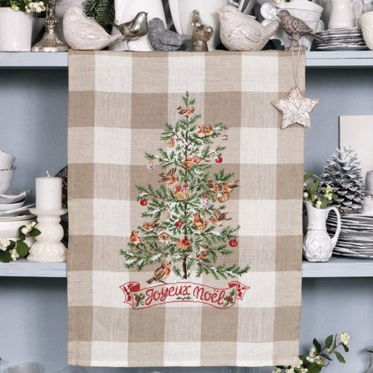 My Beautiful Christmas Tree - Linen Tea Towel