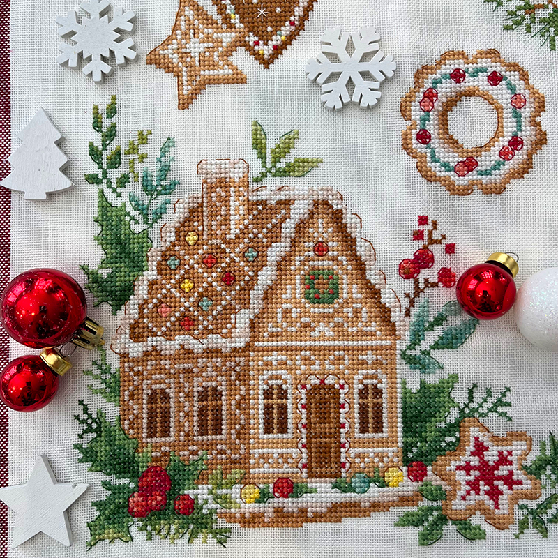Gingerbread Linen Tea Towel