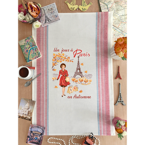 Autumn Day in Paris - Linen Tea Towel
