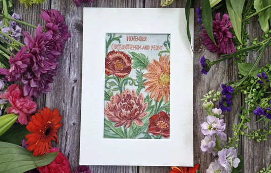 November - Chrysanthemum and Peony