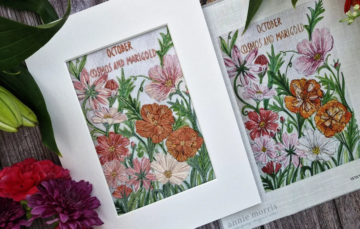 October - Cosmos and Marigold