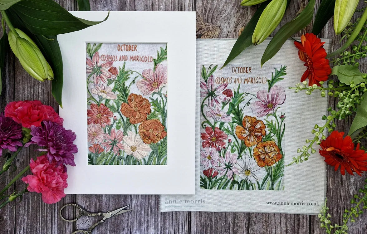 October - Cosmos and Marigold